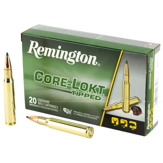 Remington, CORE-LOKT, TIPPED, 30-06 Springfield, 180 Grain, Polymer Tip, 20 Round Box