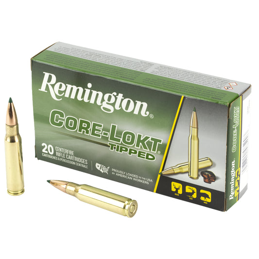 Remington, CORE-LOKT, TIPPED, 308 Winchester, 165 Grain, Polymer Tip, 20 Round Box