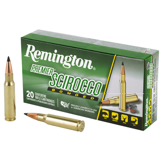 Remington, Premier Scirocco Bonded, 308 Winchester, 165 Grain, Polymer Tip, 20 Round Box