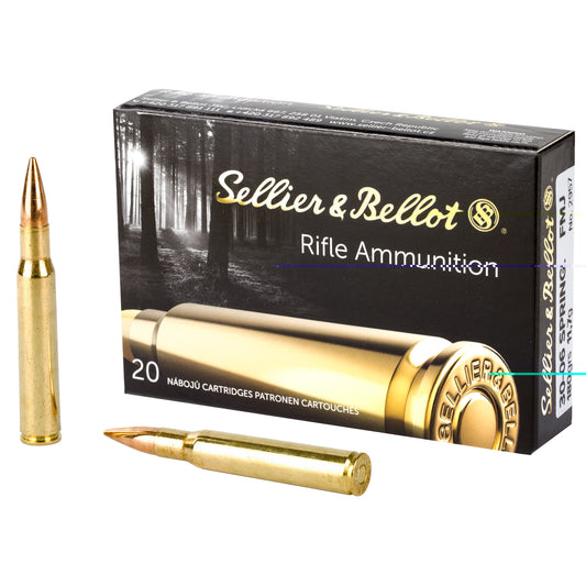 Sellier & Bellot, Rifle, 30-06, 180 Grain, Full Metal Jacket, 20 Round Box