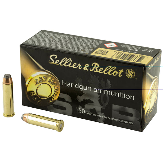 Sellier & Bellot, Pistol, 357MAG, 158 Grain, Soft Point, 50 Round Box