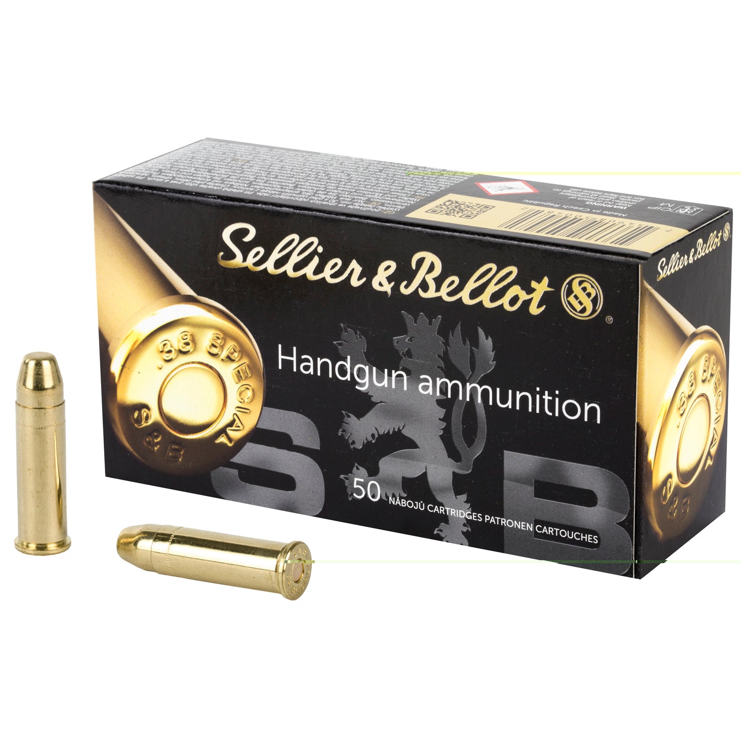 Sellier & Bellot, Pistol, 38 Special, 158 Grain, Full Metal Jacket, 50 Round Box