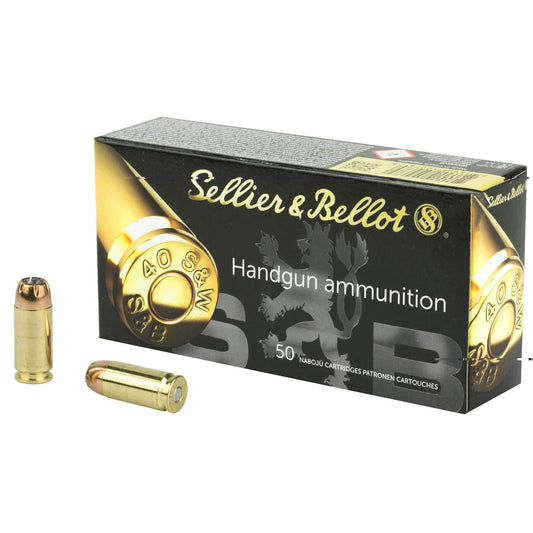 Sellier & Bellot, .40 S&W, 180 Grain, Jacketed Hollow Point, 50 Round Box