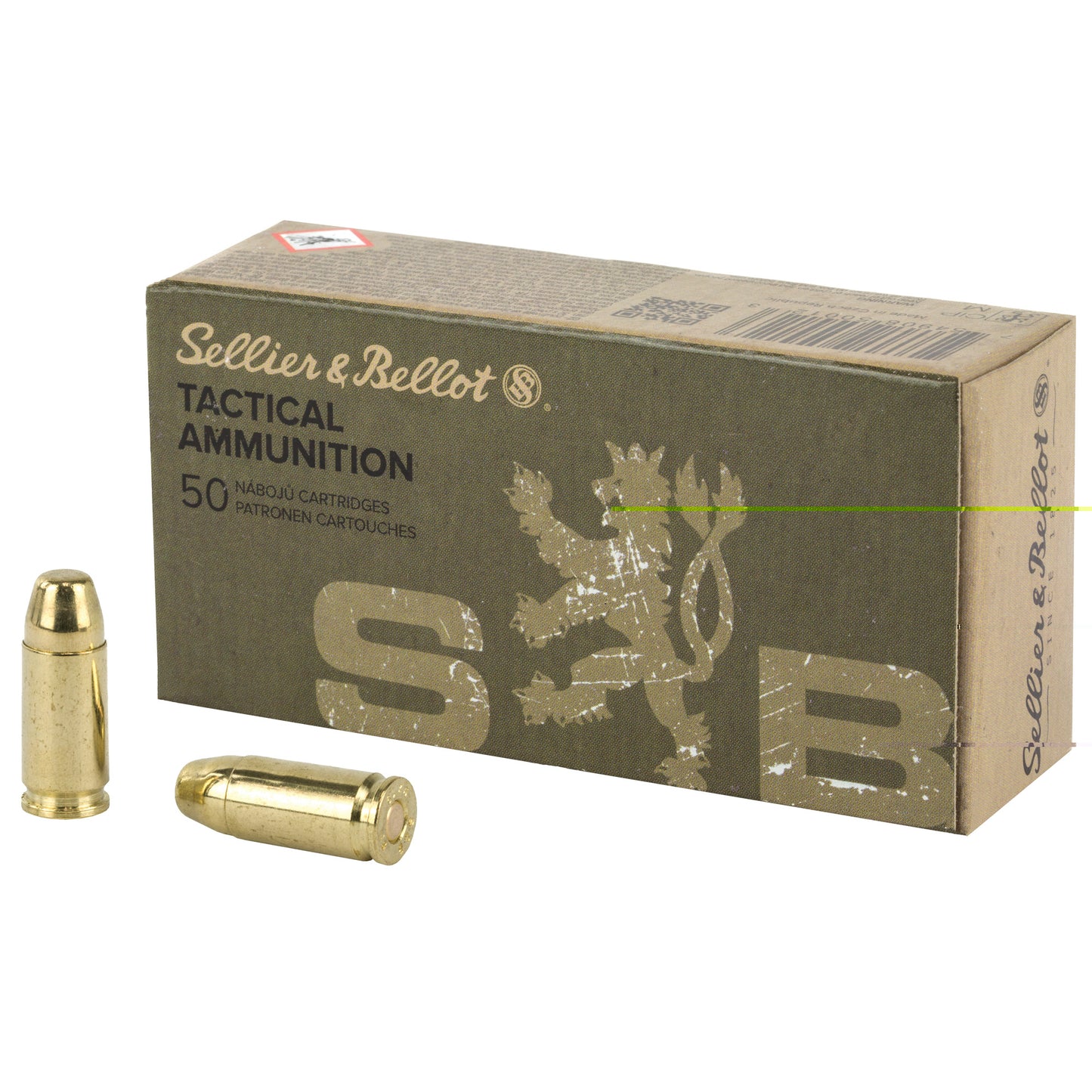 Sellier & Bellot, Pistol, 9MM, Subsonic,140 Grain, Full Metal Jacket, 50 Round Box