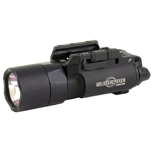 Surefire, X300 Turbo, Weaponlight, White LED, 650 Lumens, Fits Picatinny and Universal, 66,000 Candela, Lever Latch Attachment, For Pistols, Matte Finish, Black, 2x CR123 Batteries Included