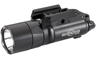 Surefire, X300 Turbo, Weaponlight, White LED, 650 Lumens, 66,000 Candela, Fits Picatinny and Universal, Thumbscrew Attachment, For Pistols, Matte Finish, Black, 2x CR123 Batteries Included
