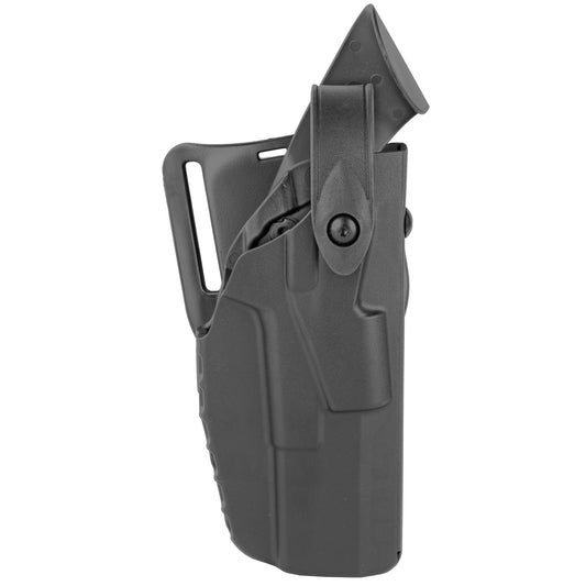 Safariland, 7360, 7TS, ALS/SLS Mid-Ride Level-III Retention Holster, Right Hand, Black, Fits Glock 17, Plain, Polymer