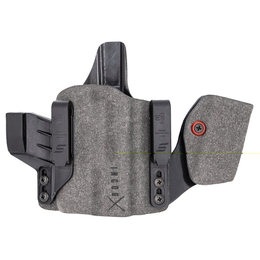 Safariland, INCOG-X, Joint Collaboration with Haley Strategic, Inside the Waistband Holster, For Glock 43X/48 with Light, Integrated Magazine Caddy, Black, Right Hand