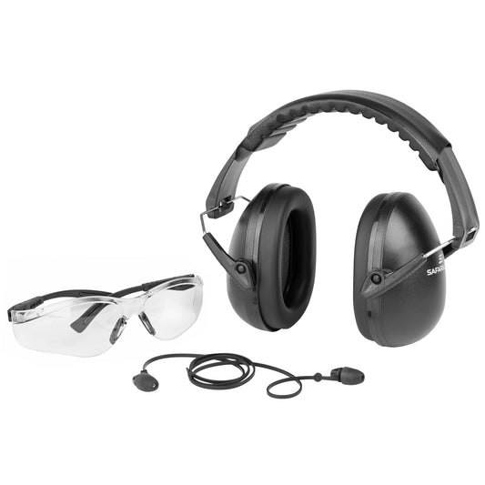 Safariland, Impulse Range Kit 1.0, Foam Impulse Hearing Protection, Ultra-Compact Earmuffs, HD Flex Protective Eyewear with Clear Lens
