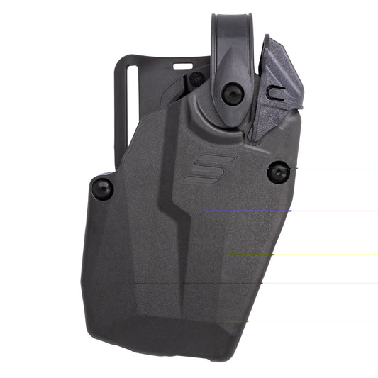 Safariland, Vault, OWB Paddle Holster, For Glock 17/19 w/TLR1, Laminate Construction, Black, Right Hand