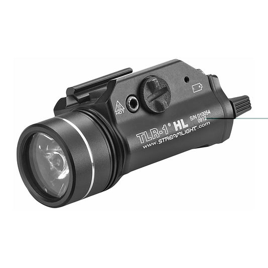 Streamlight, TLR-1 HL, High Lumen Rail Mounted Tactical Light, C4 LED, 1000 Lumens, Strobe, Black, 2x CR123 Batteries