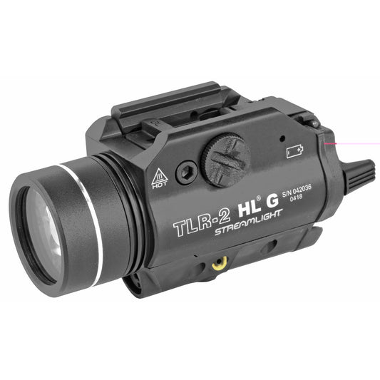 Streamlight, TLR-2 HLG Tac Light w/laser, Black Finish, Includes Rail Locating Keys for Glock style, 1913 Picatinny, S&W 99/TSW, and Beretta 92, 1000 Lumens