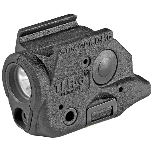Streamlight, TLR-6, Tac Light with Laser, For Springfield Hellcat, Black, C4 LED, 100 Lumens, Red Laser, 2x CR1/3 N Lithium Batteries