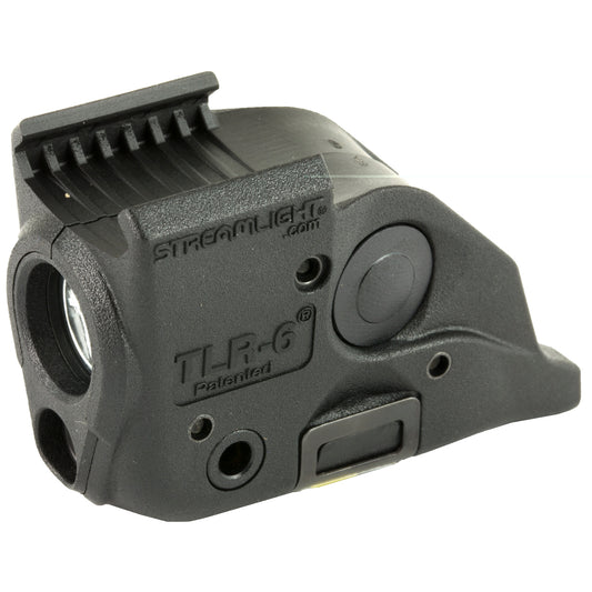 Streamlight, TLR-6, Tac Light w/laser, S&W M&P With Rail, White LED and Red Laser, 100 Lumens, Includes 2 CR 1/3N Lithium Batteries, Black