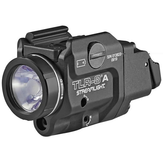 Streamlight, TLR-8A Flex, Black Finish, 500 Lumens, 1.5 Hour Runtime, Red Laser, Comes with High and Low Switch and (1) CR123A Lithium Battery