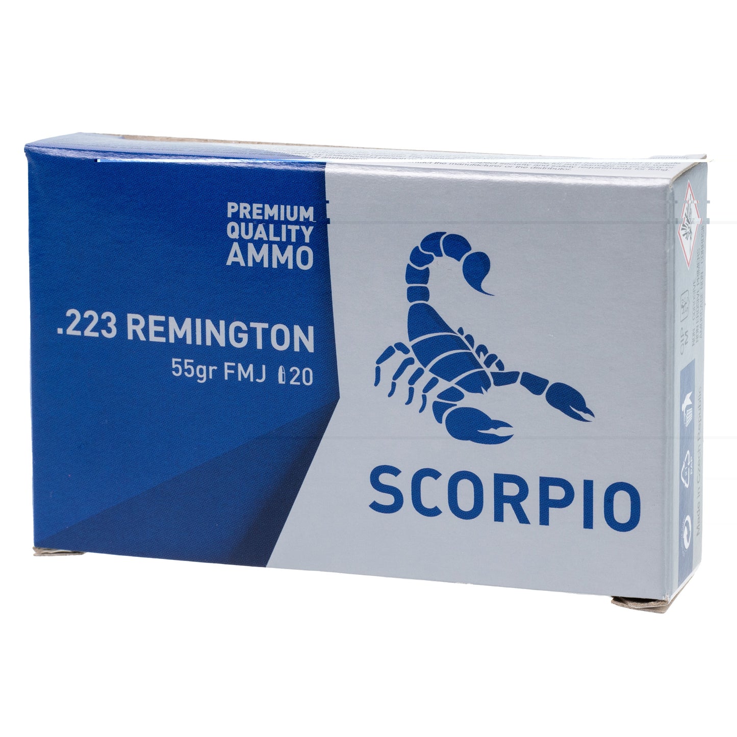 STV Technology, Scorpio Ammo, 223 Remington, 55 Grain, Full Metal Jacket, 20 Round Box