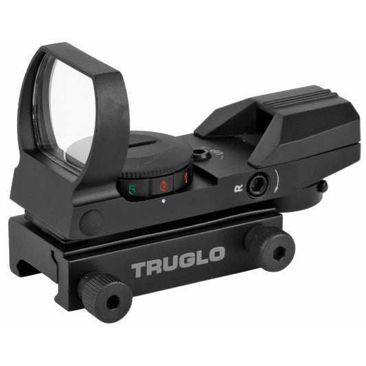 Truglo, Red Dot, Black Finish, Multiple Reticle, Dual Color Open Dot Sight, 34mm