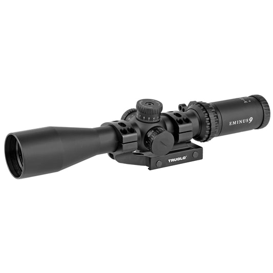 Truglo, EMINUS Rifle Scope, 3-9X40mm, 30mm Main Tune T.P.R. (Illuminated TacPlex Reticle, APTUS-M1 1 Piece Base Throw Lever, Black Finish