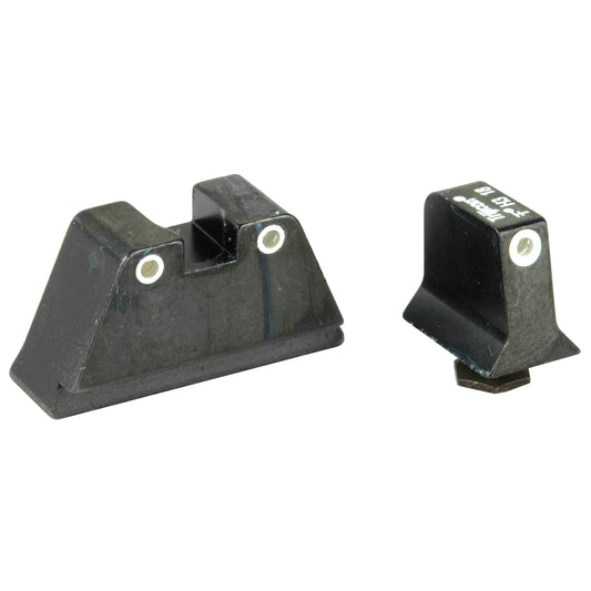 Trijicon, Suppressor Sight Height, Green Front Sight with Orange Rear Lamps, Fits Glock 17/19/22/23/26/27/31/32/33/34/35/37/38/39, Black