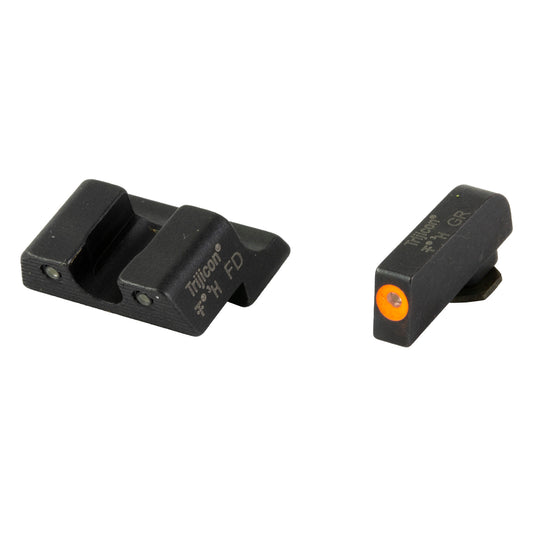 Trijicon, Tritium HD XR Night Sight, Fits Glock 42 and 43, Orange Front, 3 Dot