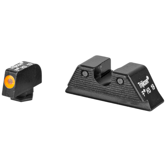 Trijicon, HD XR Tritium Night Sight, Fits Glock MOS, Orange Front Outline