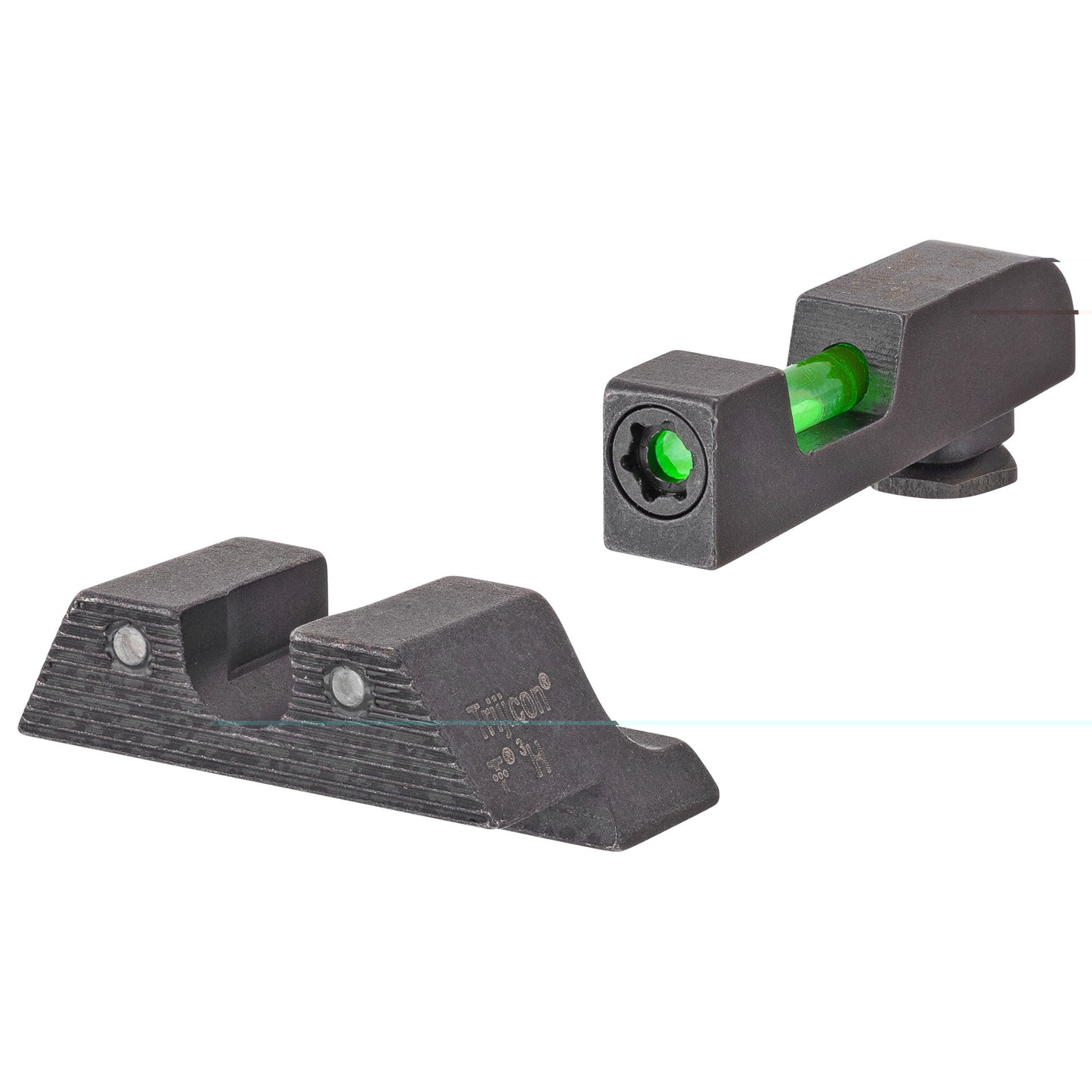 Trijicon, DI Tritium/Fiber Optic Night Sights, Fits Glock 17,19,22,23,34,35,45, Does Not Fit MOS Models, Includes 2 Green Fiber Replacement Pieces and T10 Torque L-Key