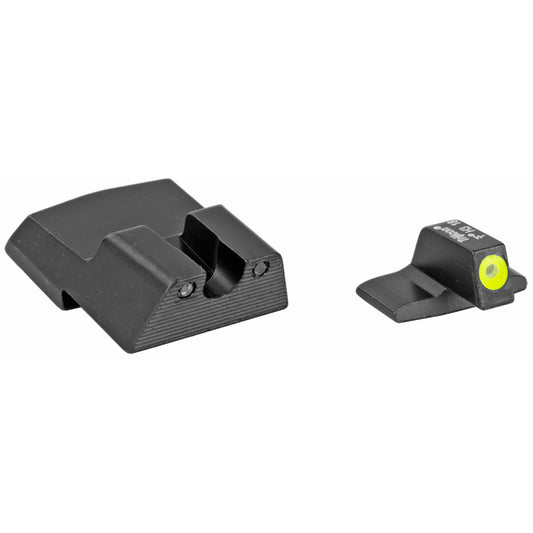 Trijicon, HD Night Sights, Fits H&K .45C, .45C Tactical, P30, P30L, and VP9 models, Yellow Front Outline, Front/Rear