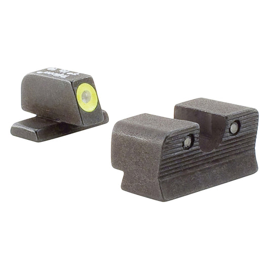 Trijicon, HD Night Sight Set, 3 Dot Green Tritium With Yellow Front Outline, Fits SIG P225/226/228/239