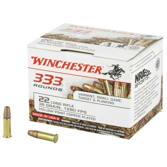 Winchester, Rimfire, .22 LR, 36 Grain, Hollow Point, 333 Round Brick