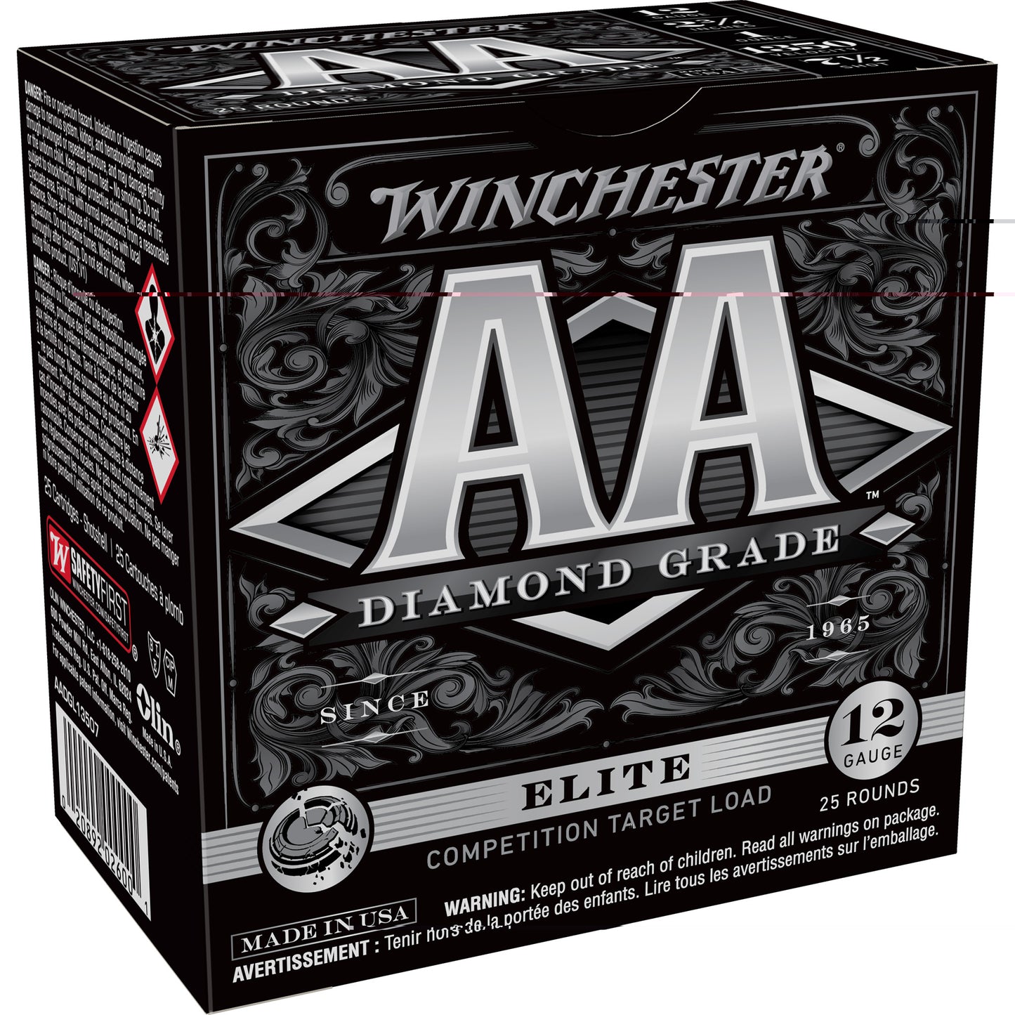 Winchester Ammunition, AA Diamond Grade, 12 Gauge 2.75", #7.5, 1 oz, Shotshell, 25 Round Box