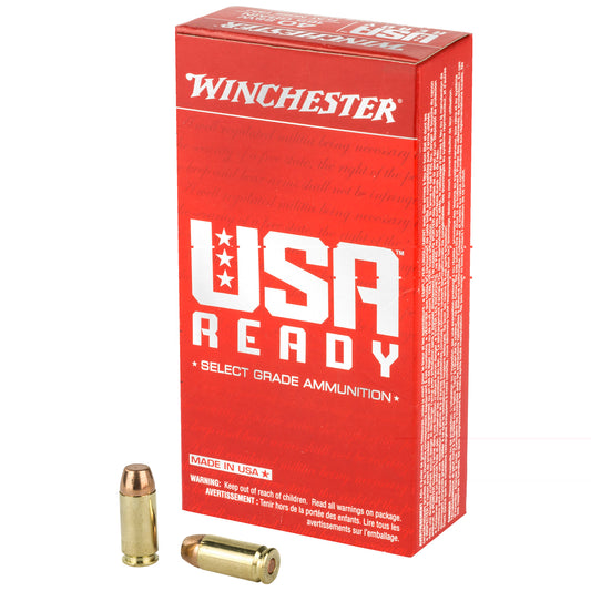 Winchester, USA Ready, 40S&W, 165 Grain, Full Metal Jacket, 50 Round Box