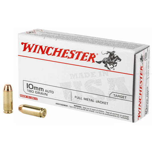 Winchester, USA, 10MM, 180 Grain, Full Metal Jacket, 50 Round Box