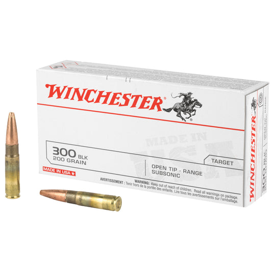 Winchester, USA, 300 Blackout, 200 Grain, Open Tip, Subsonic, 20 Round Box