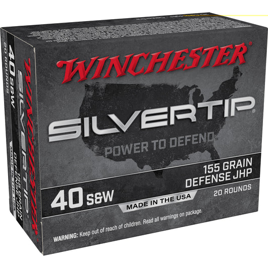 Winchester, Silvertip, 40 S&W, 155 Grain, Hollow Point, 20 Rounds