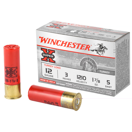 Winchester, Super-X, 12 Gauge, 3", #5, 1.875 oz., Shotshell, 10 Round Box