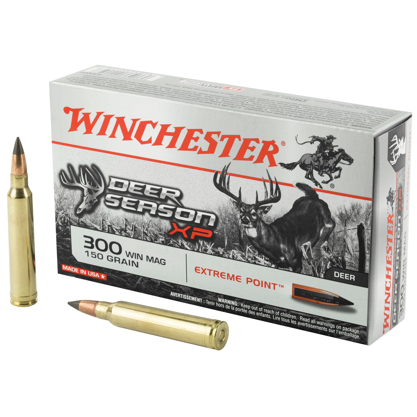 Winchester, Deer Season, 300 Win, 150 Grain, Extreme Point Polymer Tip, 20 Round Box