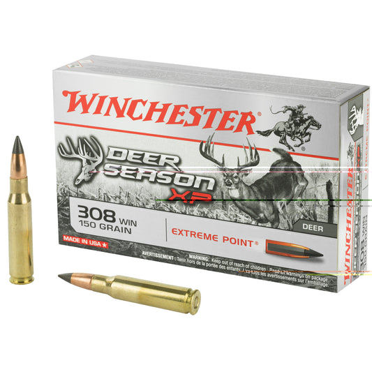 Winchester, Deer Season, 308 Win, 150 Grain, Extreme Point Polymer Tip, 20 Round Box