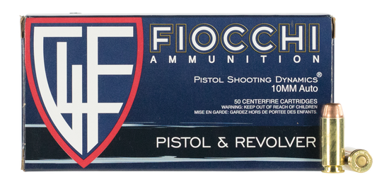 Fiocchi 10AP Range Dynamics 10mm Auto 180 gr Full Metal Jacket Truncated Cone 50 Round Box