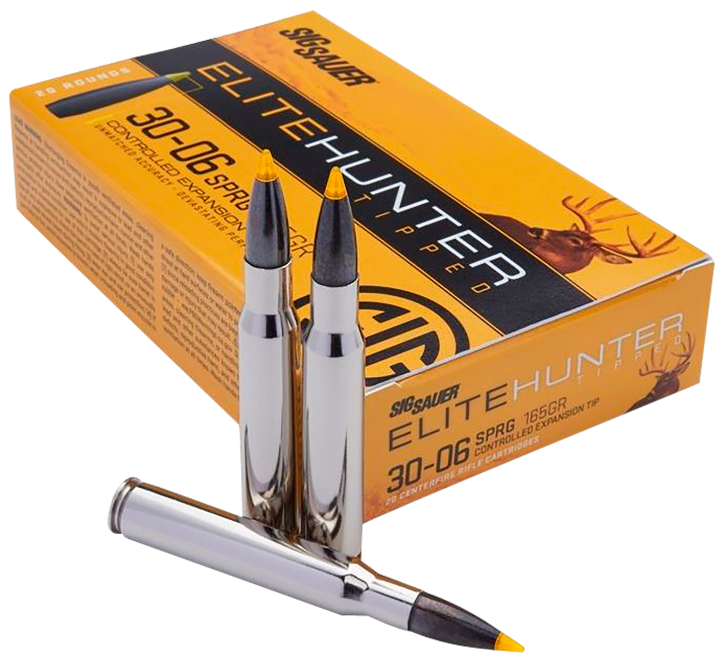 Sig Sauer E3006TH220 Elite Hunter Tipped 30-06 Springfield 165 gr Controlled Expansion Tip 20 Round Box