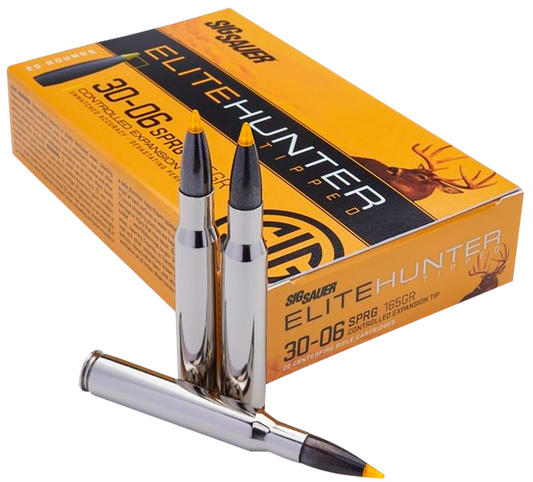 Sig Sauer E3006TH220 Elite Hunter Tipped 30-06 Springfield 165 gr Controlled Expansion Tip 20 Round Box