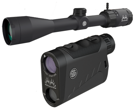 Sig Sauer Electro-Optics SOK15BM01 Buckmasters Combo Kit Black Anodized 3-9x 40mm 1" Tube BDC Reticle Red Laser Features Buckmaster Scope/Buckmaster 1500 Rangefinder