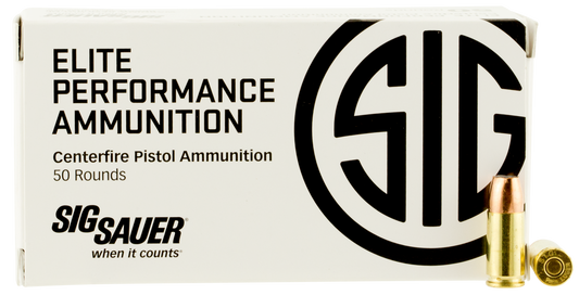 Sig Sauer E9MMA250 Elite Defense 9mm Luger 124 gr V Crown Jacketed Hollow Point 50 Round Box