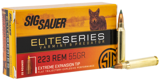 Sig Sauer E223V220 Elite Hunting Varmint & Predator 223 Rem 55 gr Extreme Expansion Tip 20 Round Box