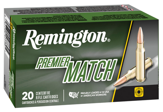 Remington Ammunition 27682 Premier Match 223 Rem 52 gr Hollow Point Boat Tail 20 Round Box