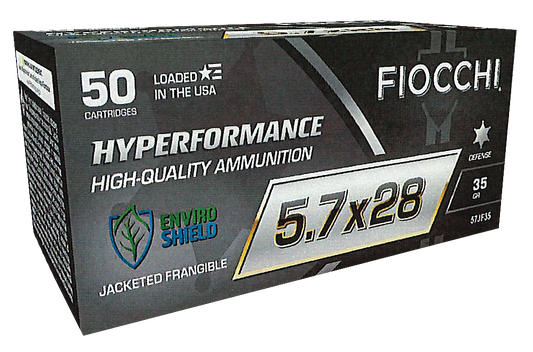 Fiocchi 57JF35 Hyperformance 5.7x28mm 35 gr Jacketed Frangeable 50 Round Box