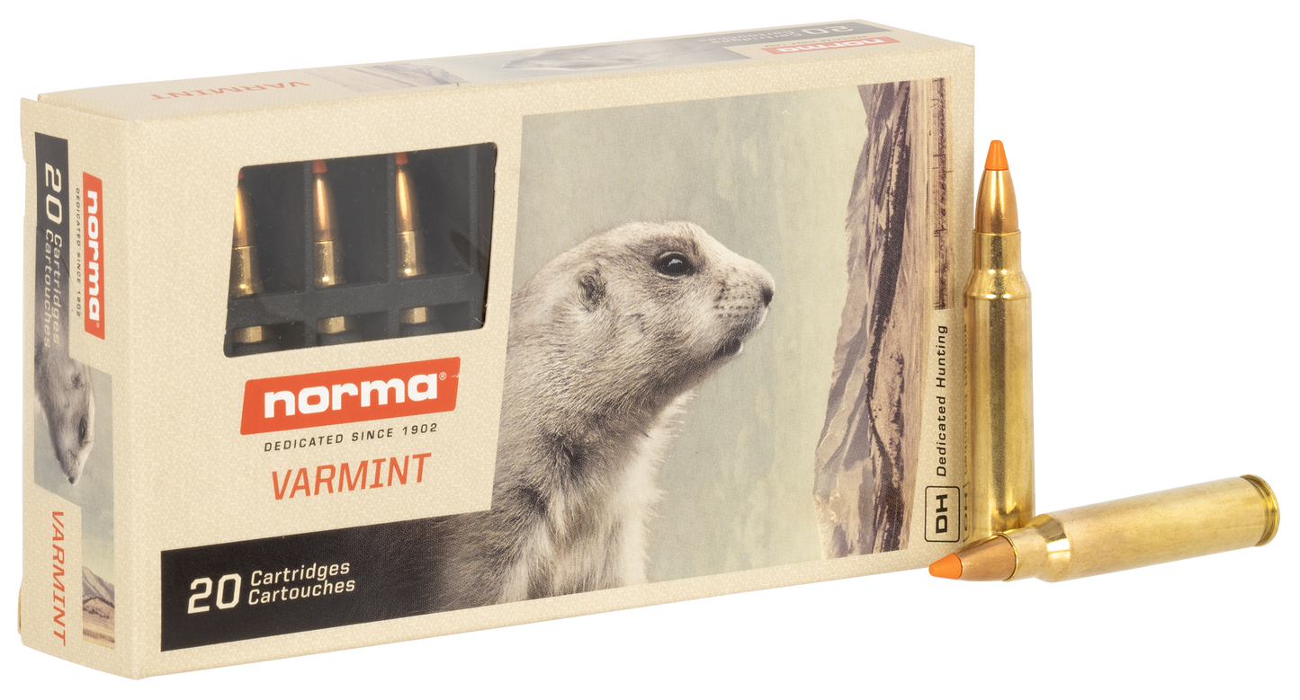 Norma Ammunition 20157352 Dedicated Hunting Varmint 223 Rem 55 gr Polymer Tip 20 Round Box