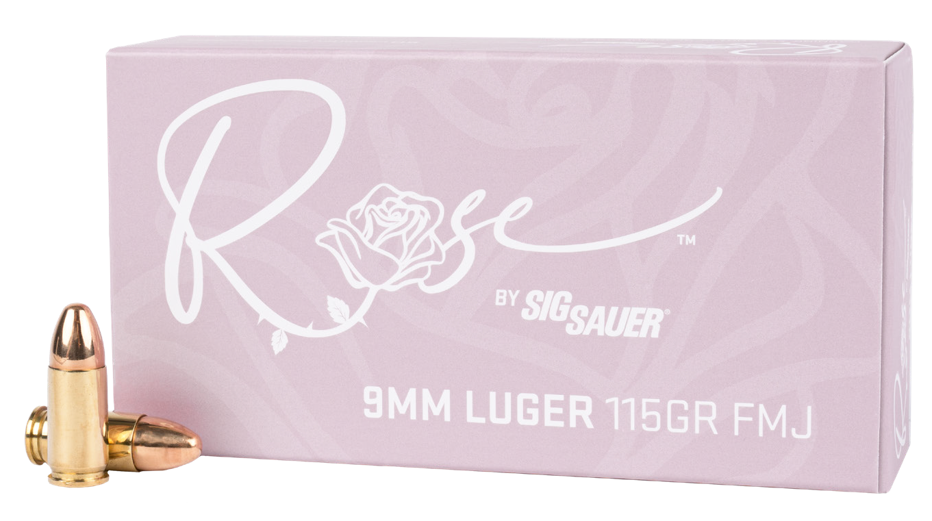 Sig Sauer E9MMB1ROSE50 Rose 9mm Luger 115 gr Full Metal Jacket 50 Round Box