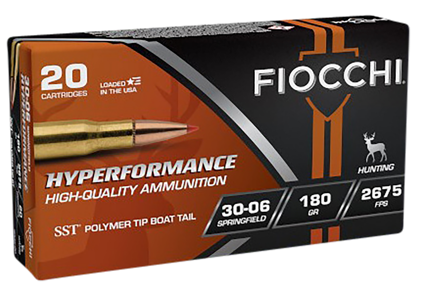 Fiocchi 3006HSC Hyperformance 30-06 Springfield 180 gr Super Shock Tip 20 Round Box