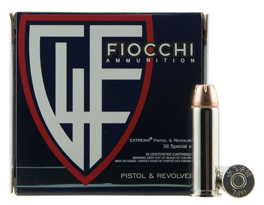 Fiocchi 38XTPP25 Hyperformance 38 Special +P 125 gr Hornady XTP Hollow Point 25 Round Box