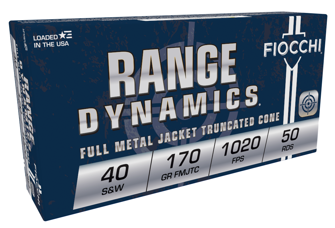 Fiocchi 40SWA Range Dynamics 40 S&W 170 gr Full Metal Jacket Truncated Cone 50 Round Box